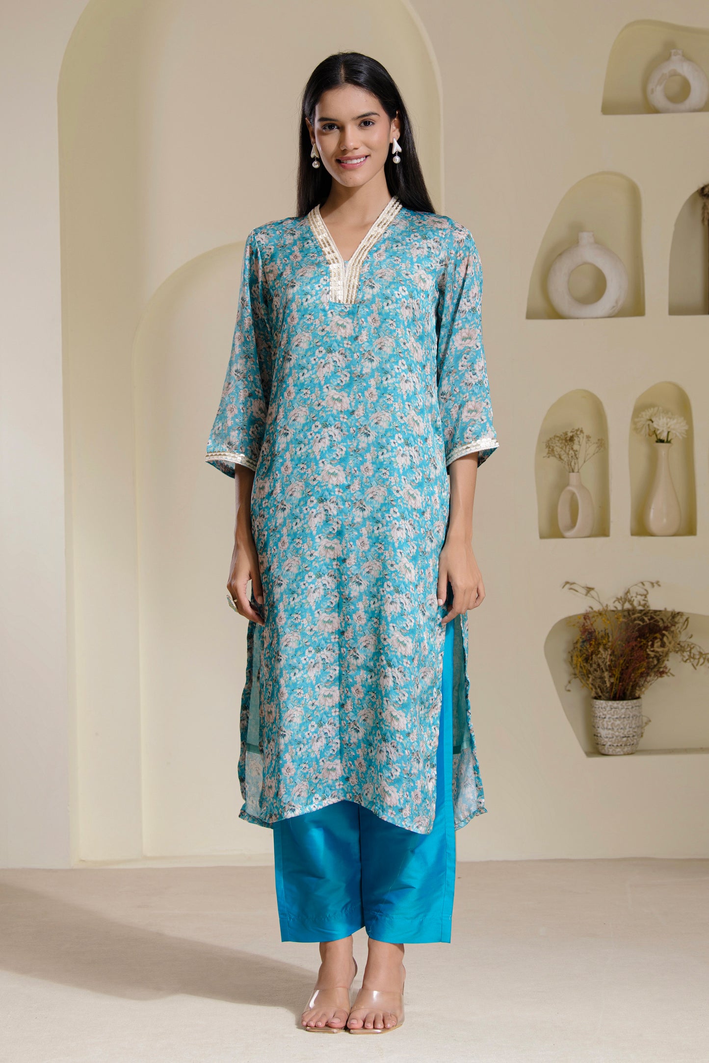 Satin Georgette kurta set