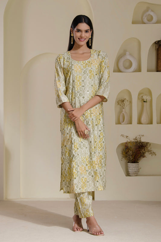 Muslin kurta pant set