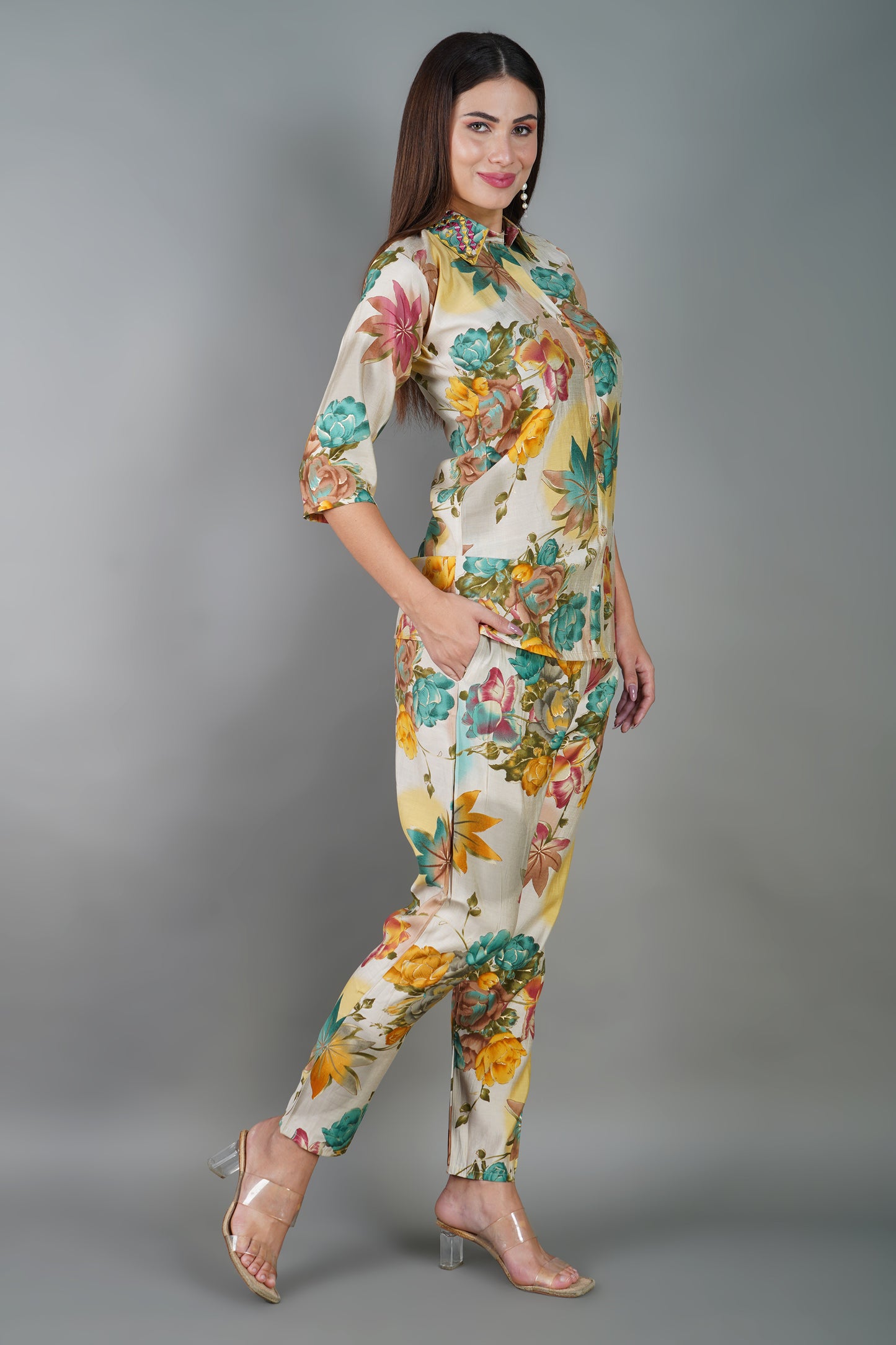 Printed Muslin Co-ord Set