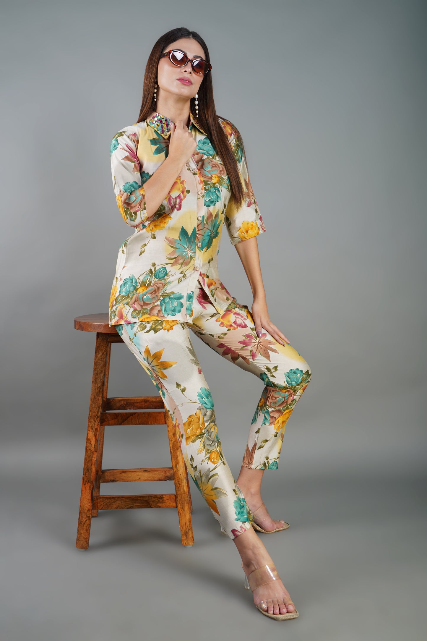 Printed Muslin Co-ord Set