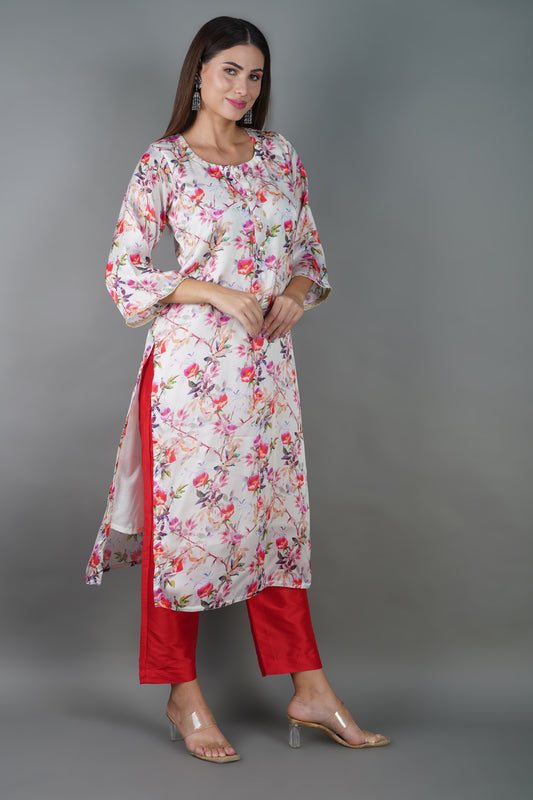 Satin Georgette Kurta Set