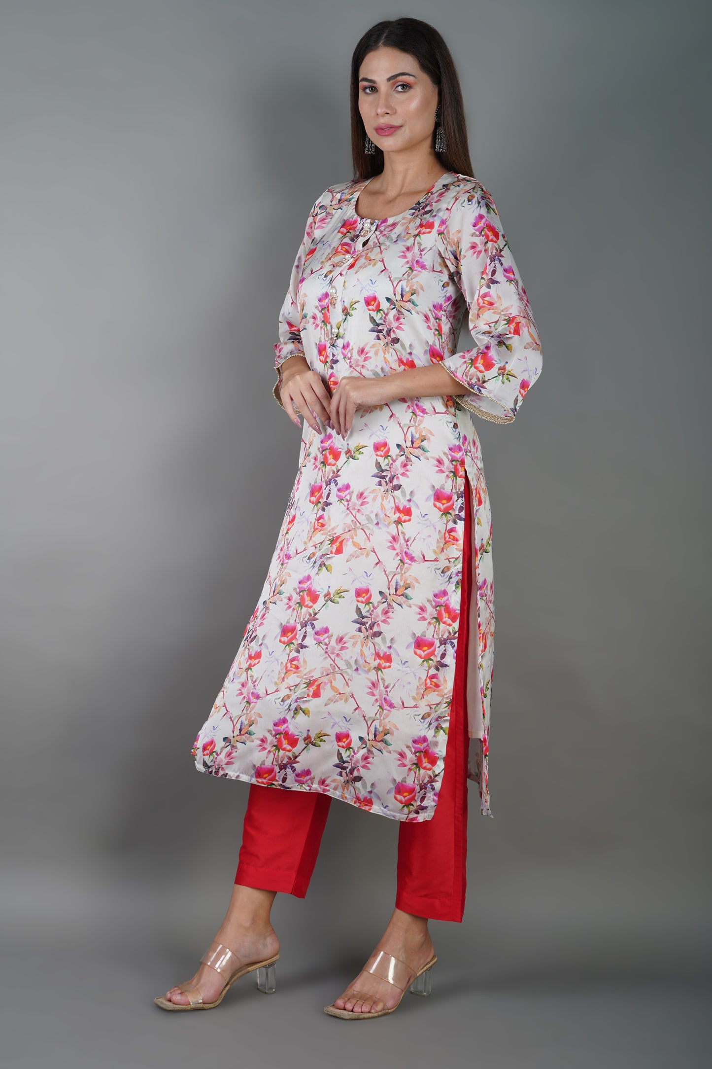 Satin Georgette Kurta Set