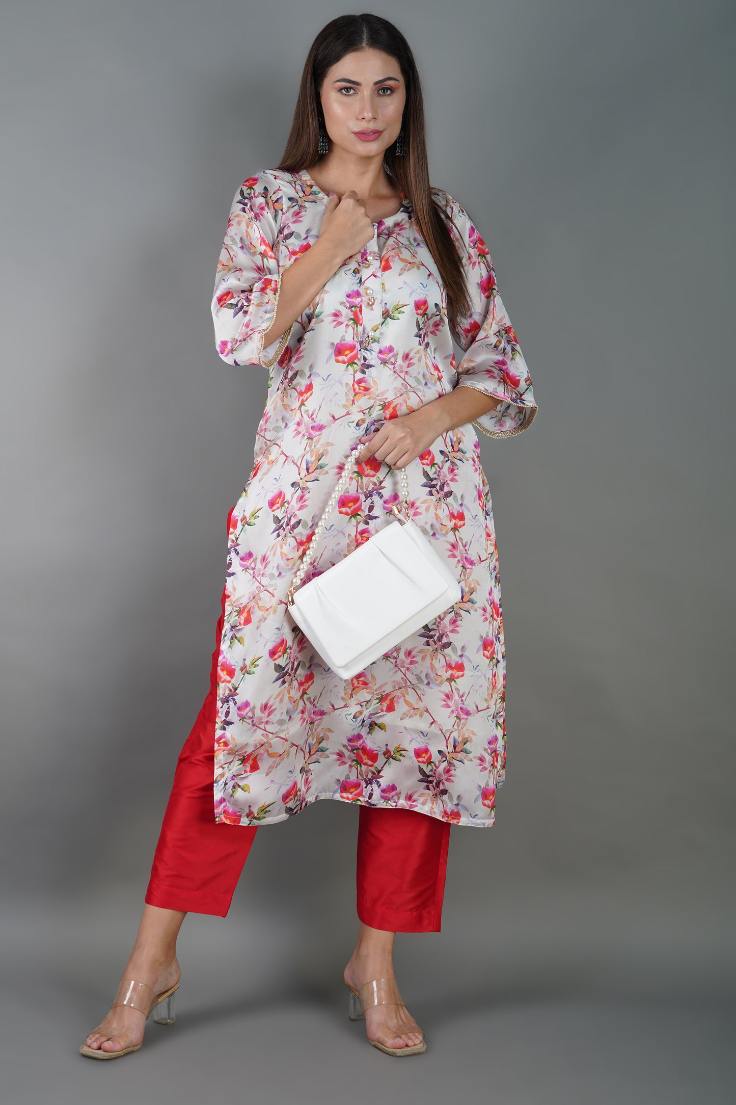 Satin Georgette Kurta Set