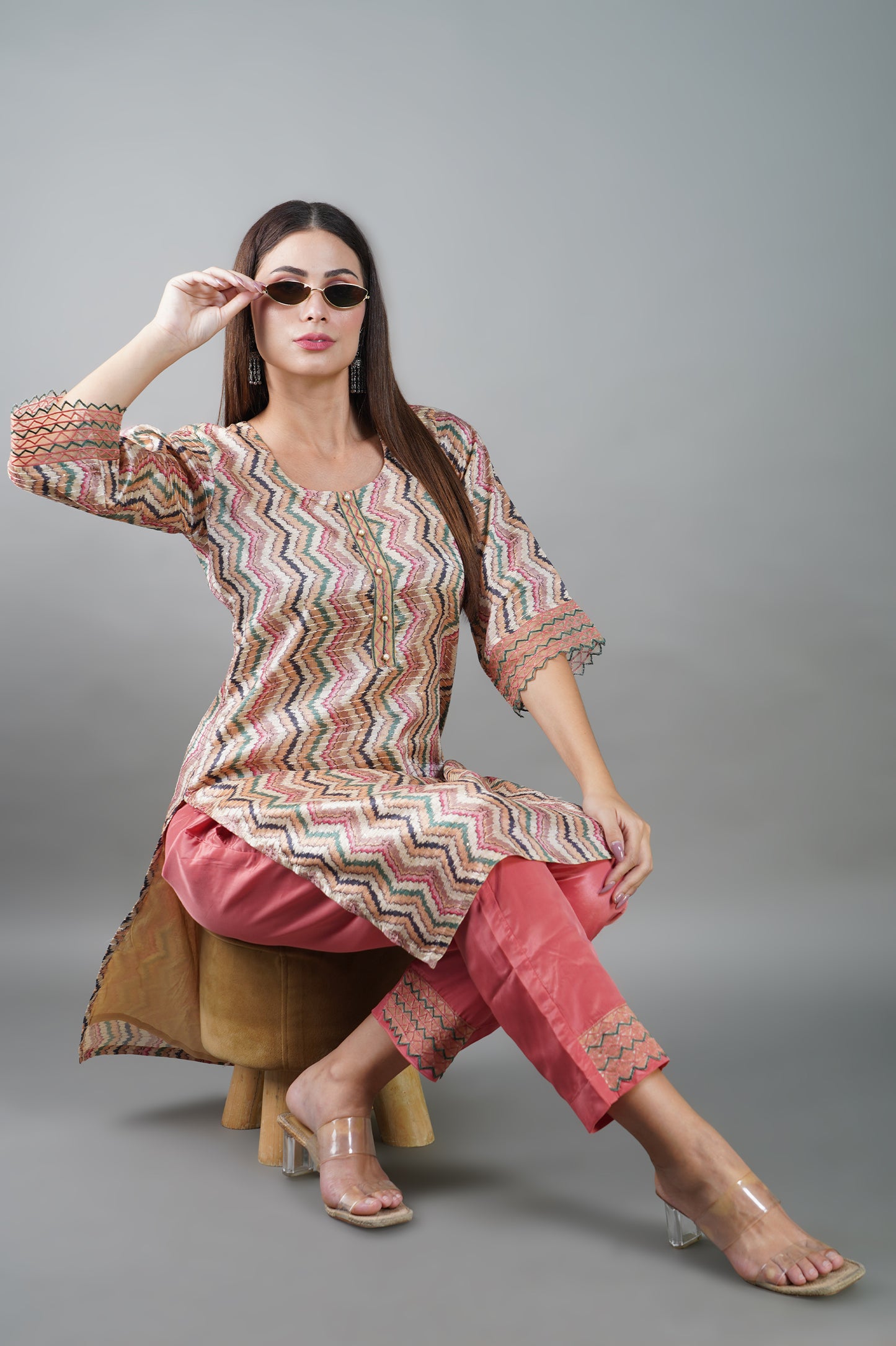 Tussar Silk Kurta Set