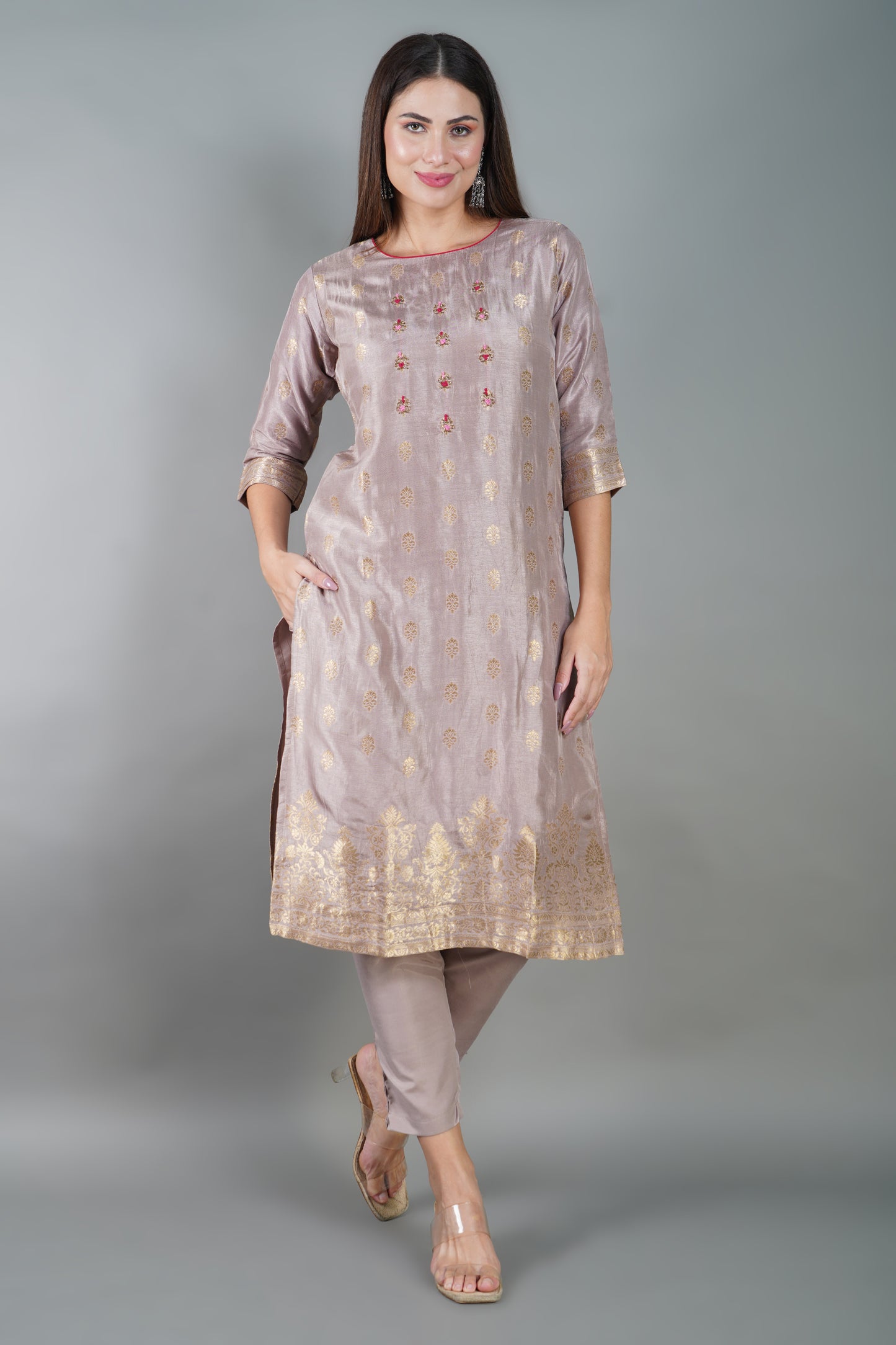 Chanderi Silk Kurta Set