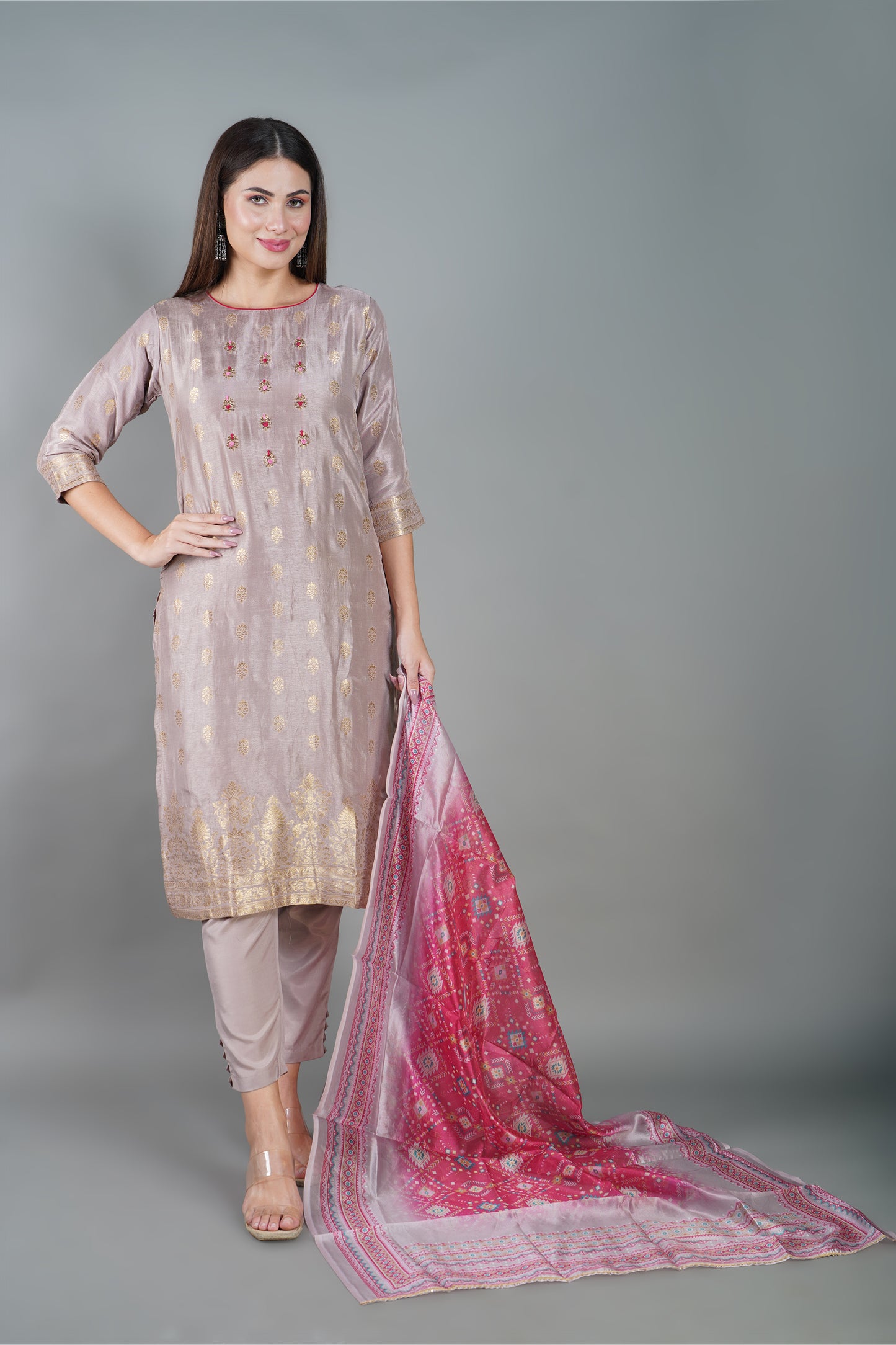 Chanderi Silk Kurta Set