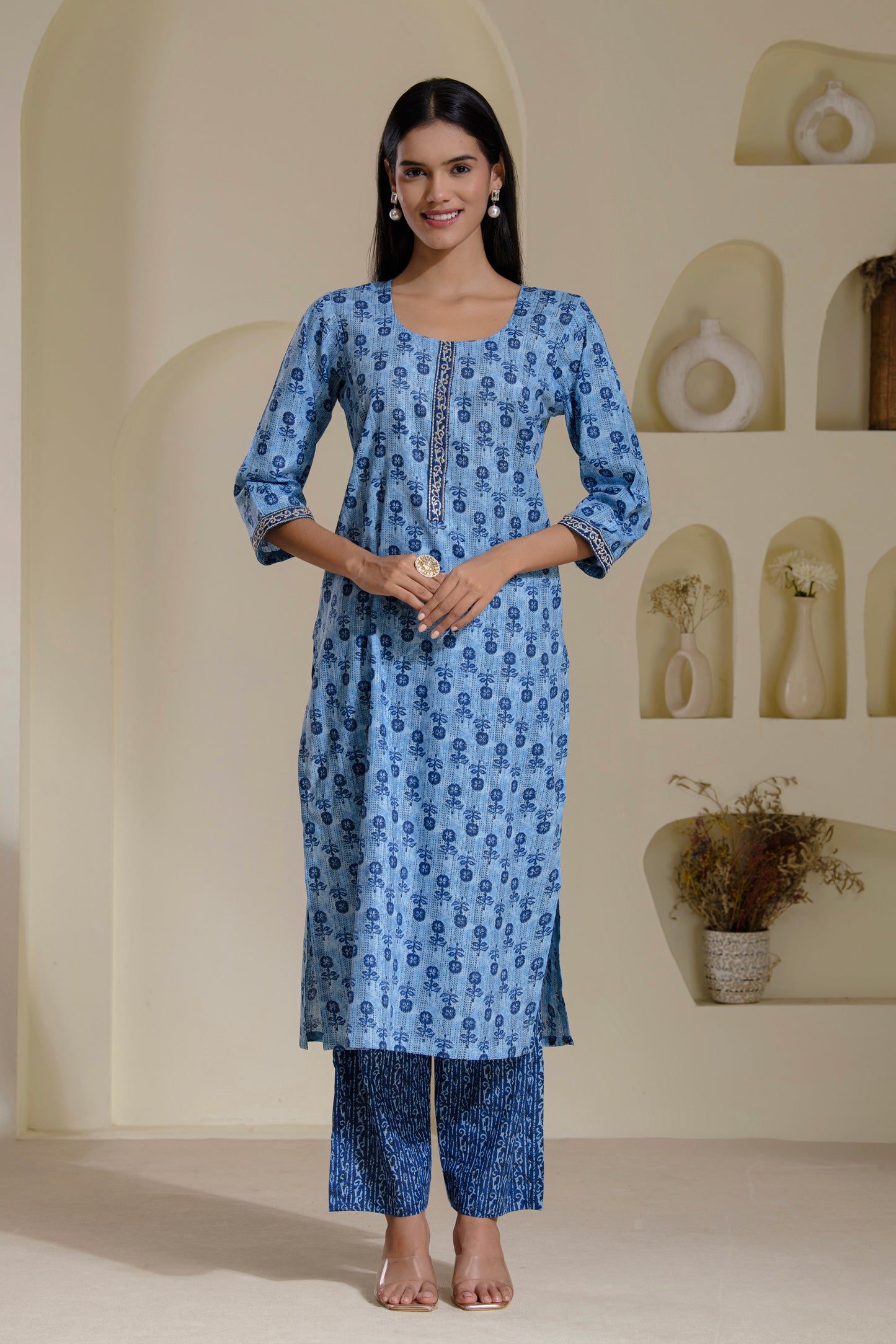 Printed kurta pant set