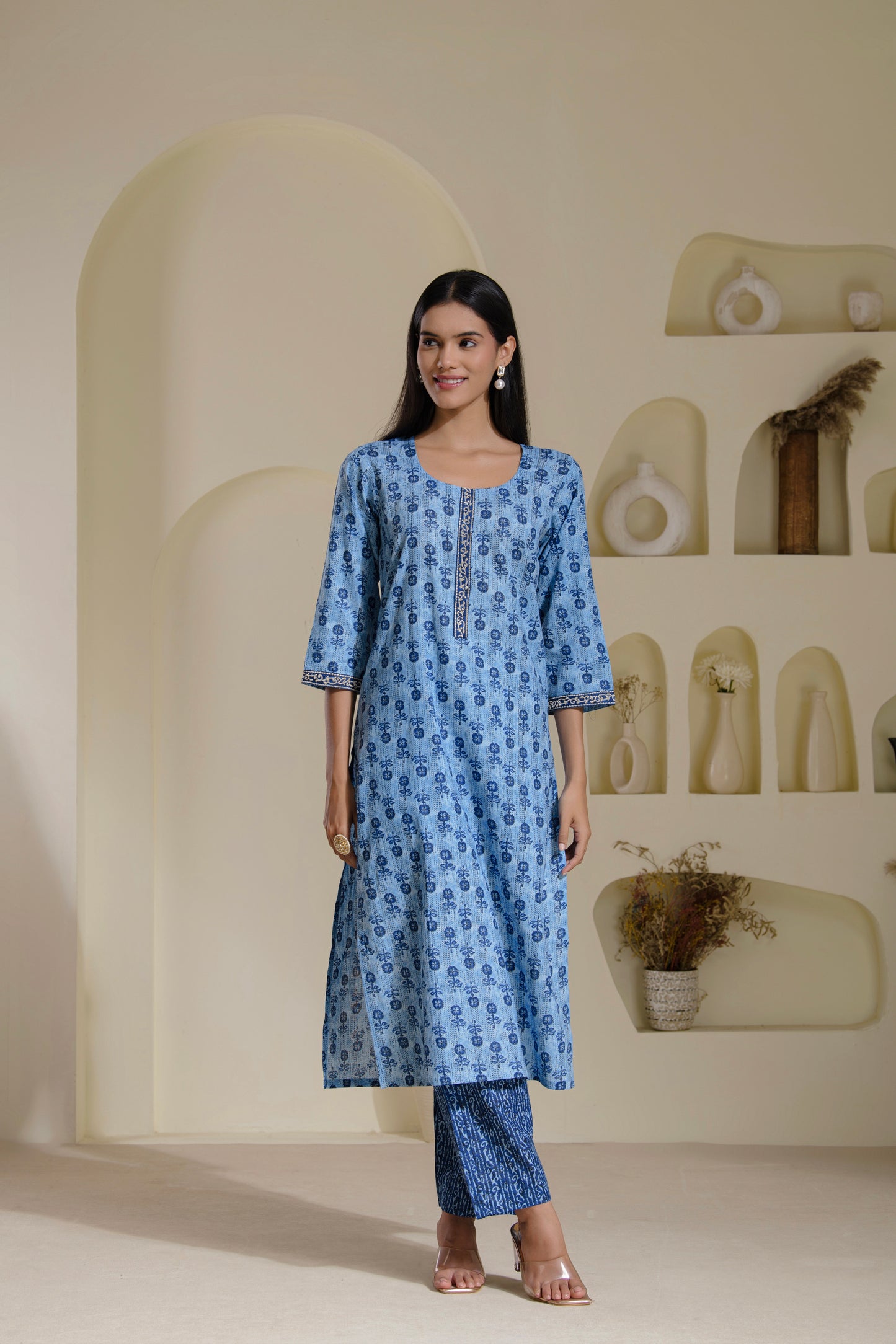 Printed kurta pant set